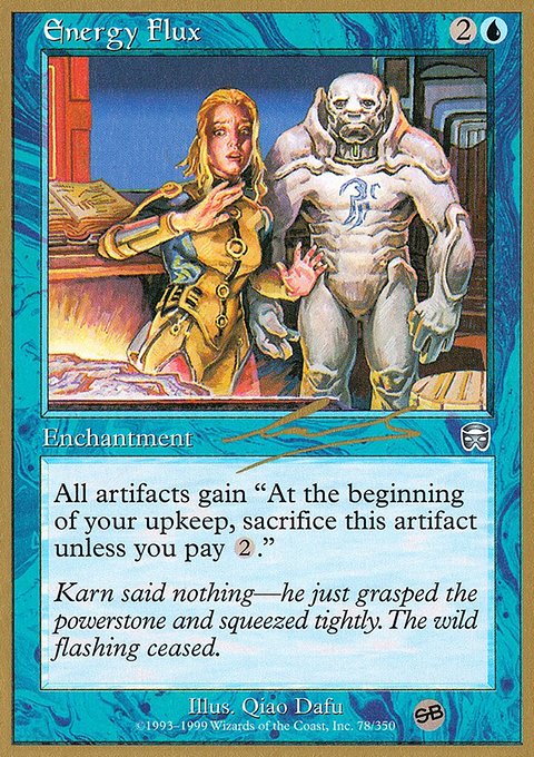 Energy Flux, World Championship Decks 2000 #nl78sb, Magic: The Gathering card