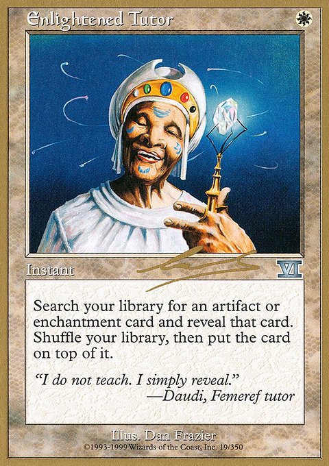 Enlightened Tutor, World Championship Decks 2000 #nl19, Magic: The Gathering card
