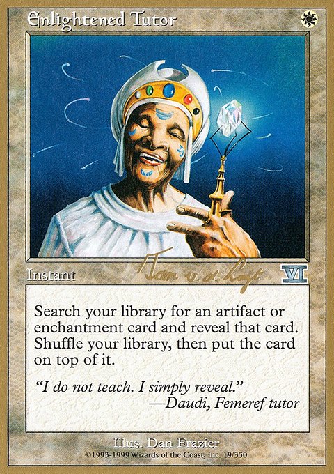 Enlightened Tutor, World Championship Decks 2000 #tvdl19, Magic: The Gathering card