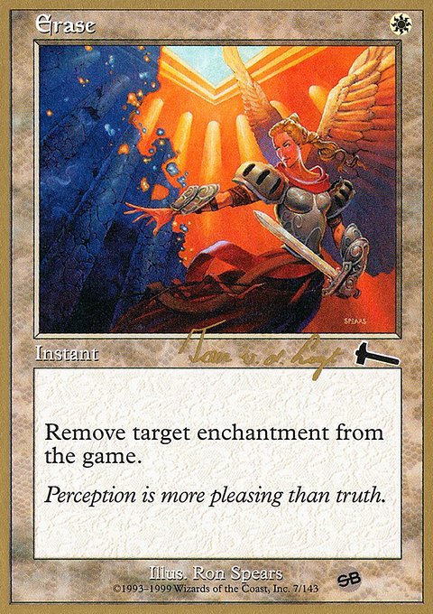 Erase, World Championship Decks 2000 #tvdl7sb, Magic: The Gathering card
