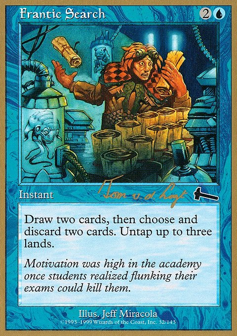 Frantic Search, World Championship Decks 2000 #tvdl32, Magic: The Gathering card