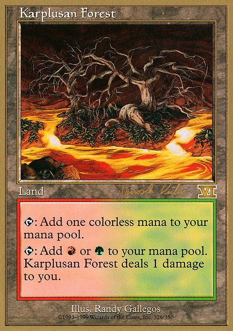 Karplusan Forest, World Championship Decks 2000 #jk326, Magic: The Gathering card