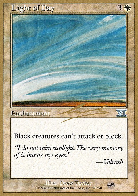 Light of Day, World Championship Decks 2000 #nl29sb, Magic: The Gathering card