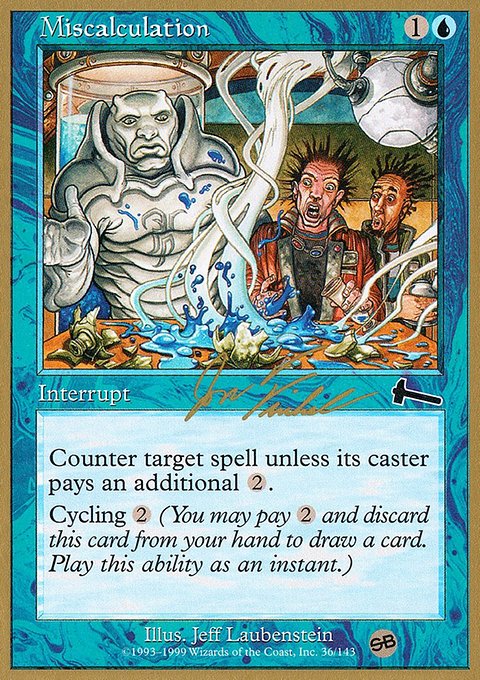 Miscalculation, World Championship Decks 2000 #jf36sb, Magic: The Gathering card