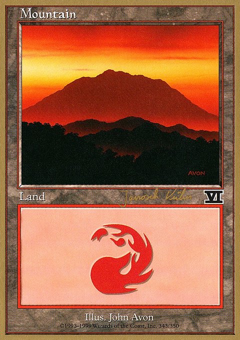 Mountain, World Championship Decks 2000 #jk343, Magic: The Gathering card