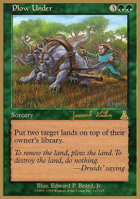 Plow Under, World Championship Decks 2000 #jk117, Magic: The Gathering card