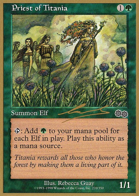 Priest of Titania, World Championship Decks 2000 #nl270, Magic: The Gathering card