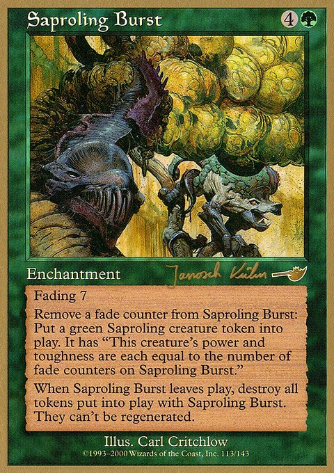 Saproling Burst, World Championship Decks 2000 #jk113, Magic: The Gathering card