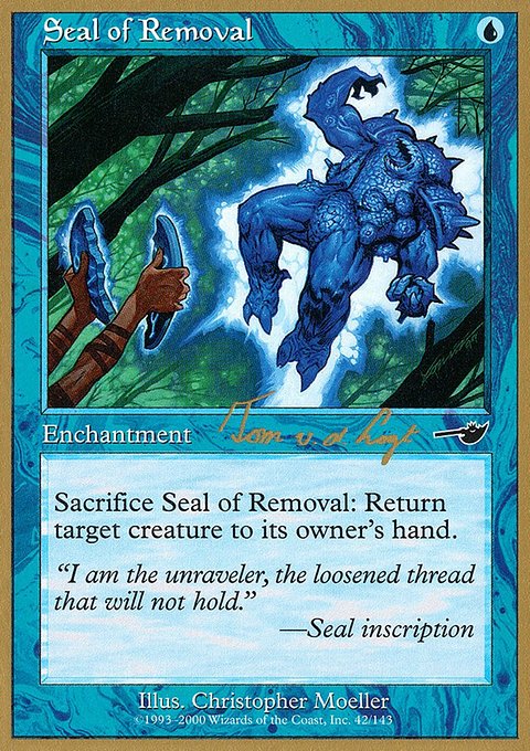 Seal of Removal, World Championship Decks 2000 #tvdl42, Magic: The Gathering card