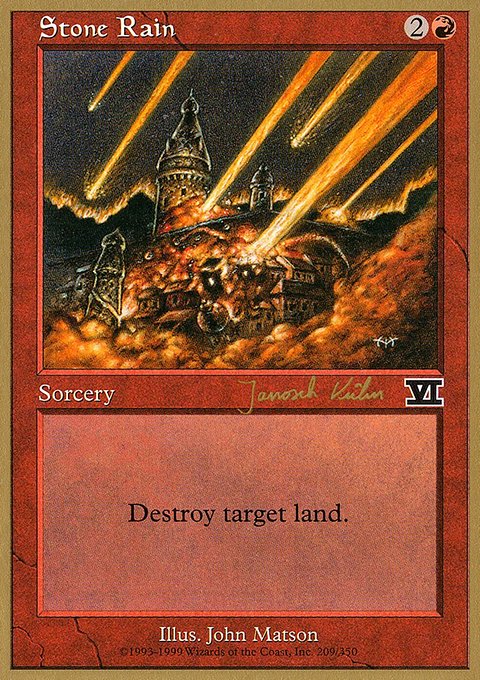 Stone Rain, World Championship Decks 2000 #jk209, Magic: The Gathering card
