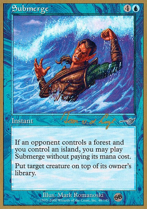 Submerge, World Championship Decks 2000 #tvdl48sb, Magic: The Gathering card