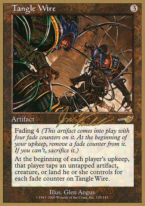 Tangle Wire, World Championship Decks 2000 #jf139a, Magic: The Gathering card