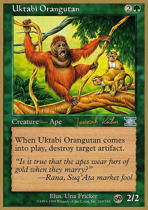 Uktabi Orangutan, World Championship Decks 2000 #jk260sb, Magic: The Gathering card