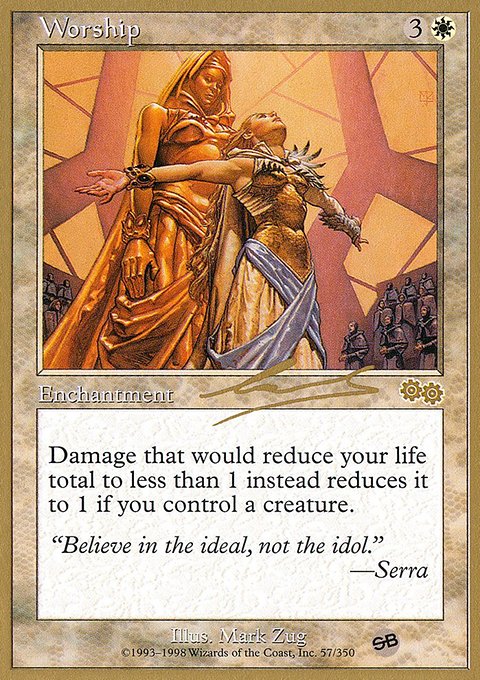 Worship, World Championship Decks 2000 #nl57sb, Magic: The Gathering card