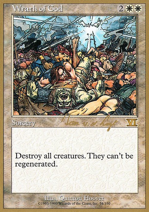 Wrath of God, World Championship Decks 2000 #tvdl54, Magic: The Gathering card