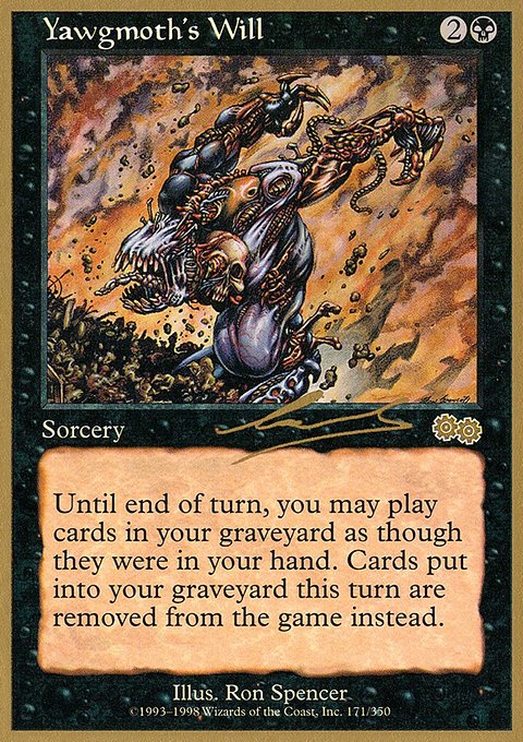 Yawgmoth's Will, World Championship Decks 2000 #nl171, Magic: The Gathering card