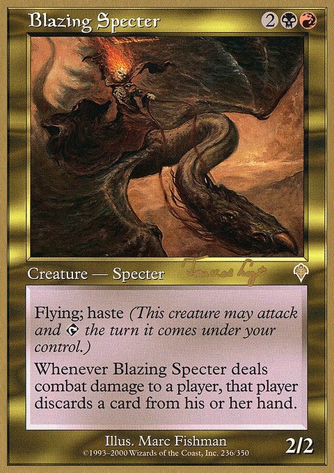 Blazing Specter, World Championship Decks 2001 #tvdl236, Magic: The Gathering card