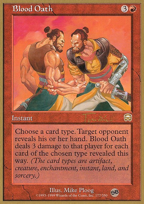 Blood Oath, World Championship Decks 2001 #jt177sb, Magic: The Gathering card