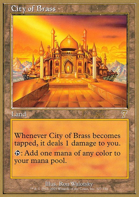 City of Brass, World Championship Decks 2001 #jt327, Magic: The Gathering card