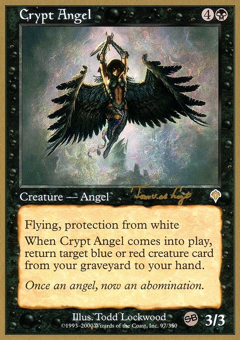 Crypt Angel, World Championship Decks 2001 #tvdl97sb, Magic: The Gathering card