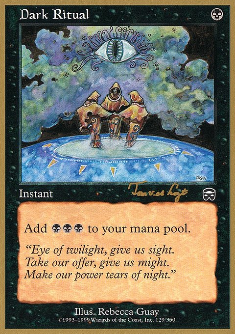 Dark Ritual, World Championship Decks 2001 #tvdl129, Magic: The Gathering card