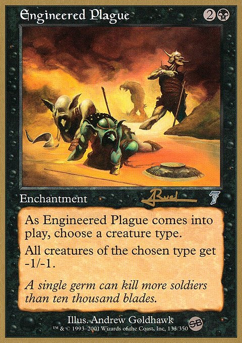 Engineered Plague, World Championship Decks 2001 #ar133sb, Magic: The Gathering card
