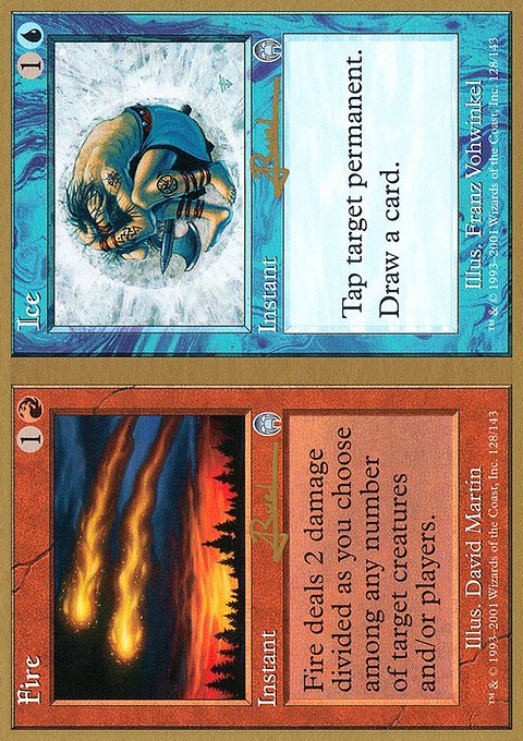 Fire // Ice, World Championship Decks 2001 #ar128, Magic: The Gathering card