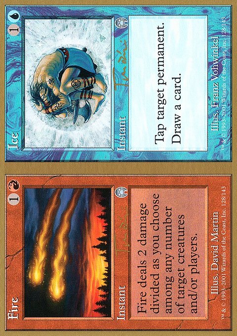 Fire // Ice, World Championship Decks 2001 #jt128, Magic: The Gathering card