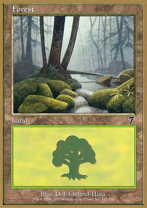 Forest, World Championship Decks 2001 #jt328, Magic: The Gathering card