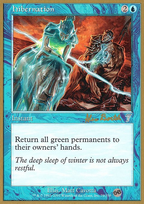 Hibernation, World Championship Decks 2001 #ab79sb, Magic: The Gathering card