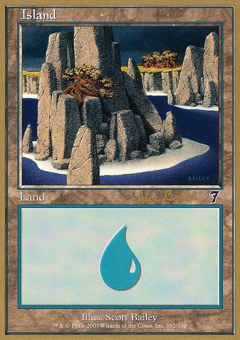 Island, World Championship Decks 2001 #ab332, Magic: The Gathering card