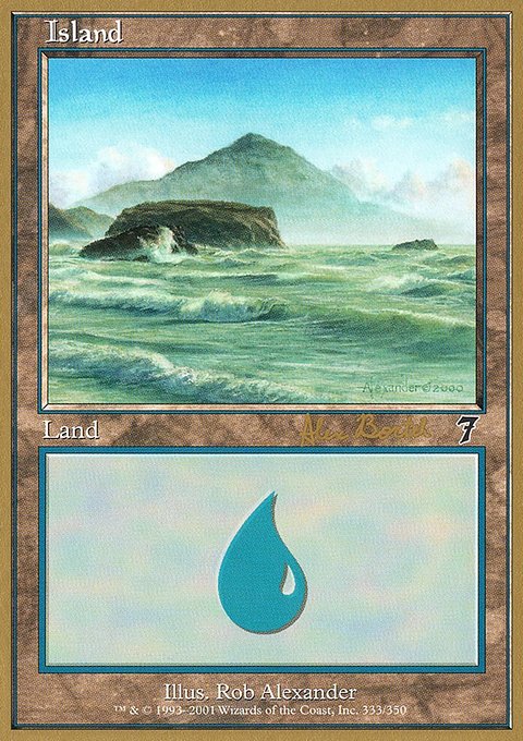 Island, World Championship Decks 2001 #ab333, Magic: The Gathering card