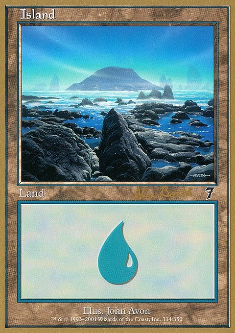 Island, World Championship Decks 2001 #ab334, Magic: The Gathering card