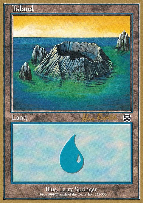 Island, World Championship Decks 2001 #ab335, Magic: The Gathering card