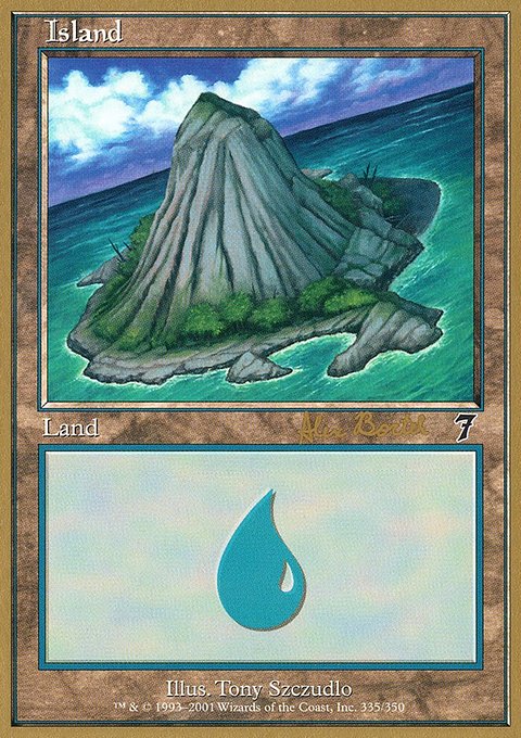 Island, World Championship Decks 2001 #ab335a, Magic: The Gathering card