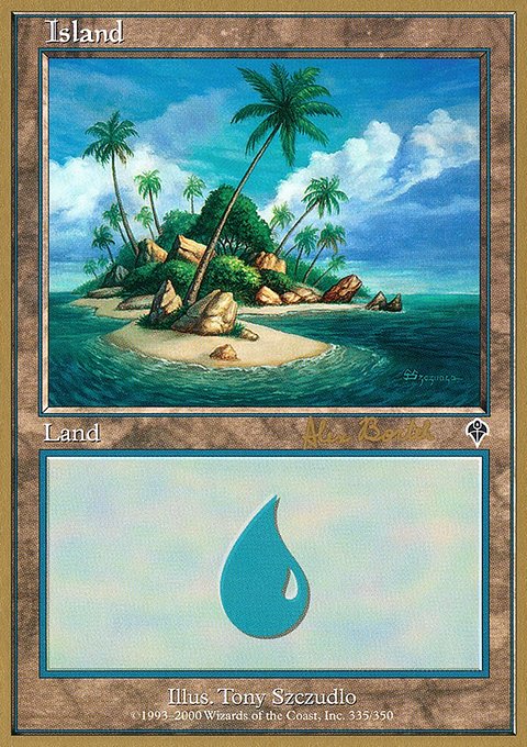 Island, World Championship Decks 2001 #ab335b, Magic: The Gathering card