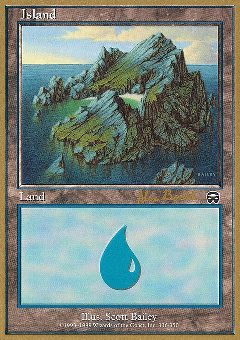 Island, World Championship Decks 2001 #ab336, Magic: The Gathering card