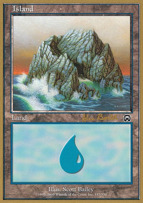 Island, World Championship Decks 2001 #ab337a, Magic: The Gathering card