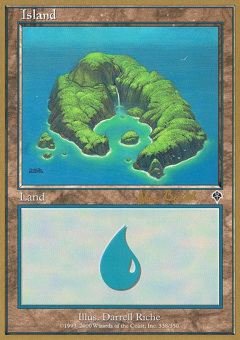 Island, World Championship Decks 2001 #ab338, Magic: The Gathering card
