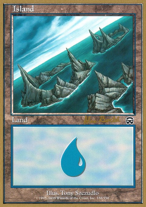 Island, World Championship Decks 2001 #ab338a, Magic: The Gathering card