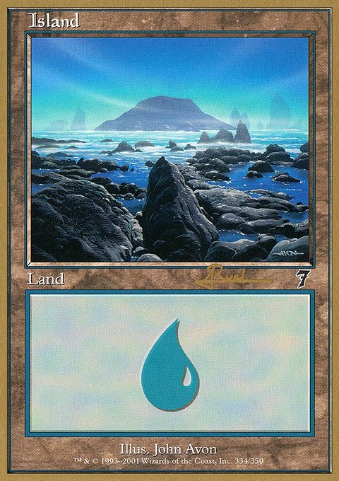 Island, World Championship Decks 2001 #ar334, Magic: The Gathering card