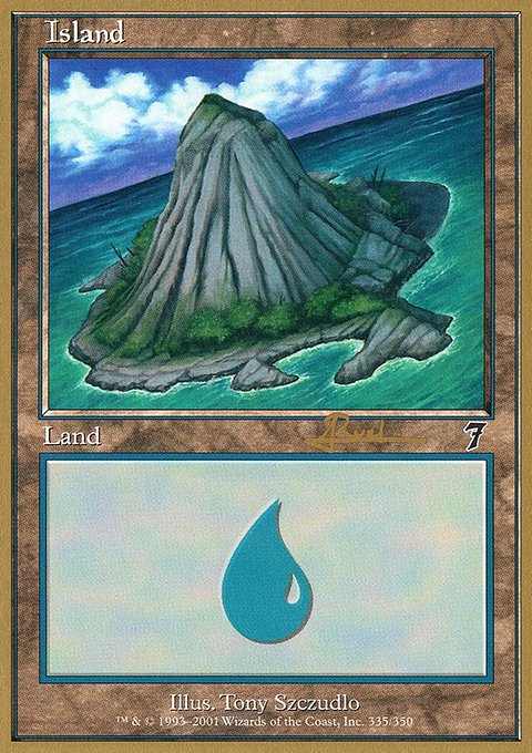 Island, World Championship Decks 2001 #ar335, Magic: The Gathering card