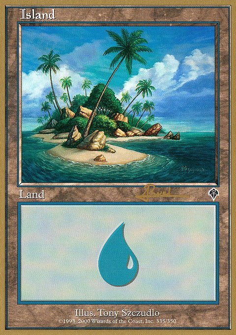 Island, World Championship Decks 2001 #ar335a, Magic: The Gathering card