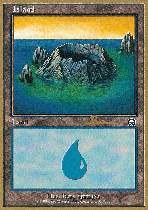 Island, World Championship Decks 2001 #ar335b, Magic: The Gathering card