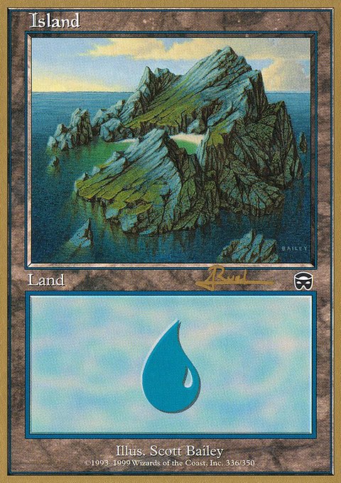 Island, World Championship Decks 2001 #ar336a, Magic: The Gathering card