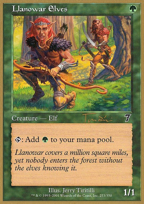Llanowar Elves, World Championship Decks 2001 #jt253, Magic: The Gathering card