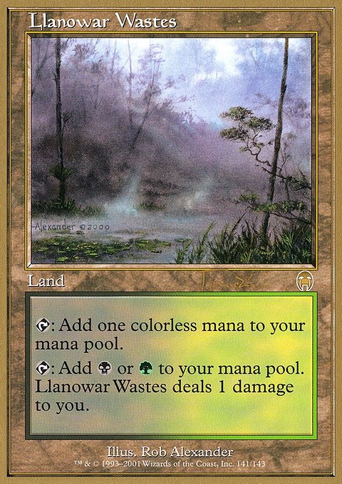 Llanowar Wastes, World Championship Decks 2001 #jt141, Magic: The Gathering card