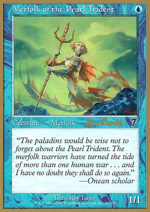 Merfolk of the Pearl Trident, World Championship Decks 2001 #ab90, Magic: The Gathering card