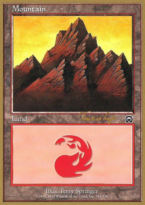 Mountain, World Championship Decks 2001 #tvdl343b, Magic: The Gathering card