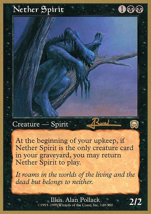 Nether Spirit, World Championship Decks 2001 #ar149, Magic: The Gathering card